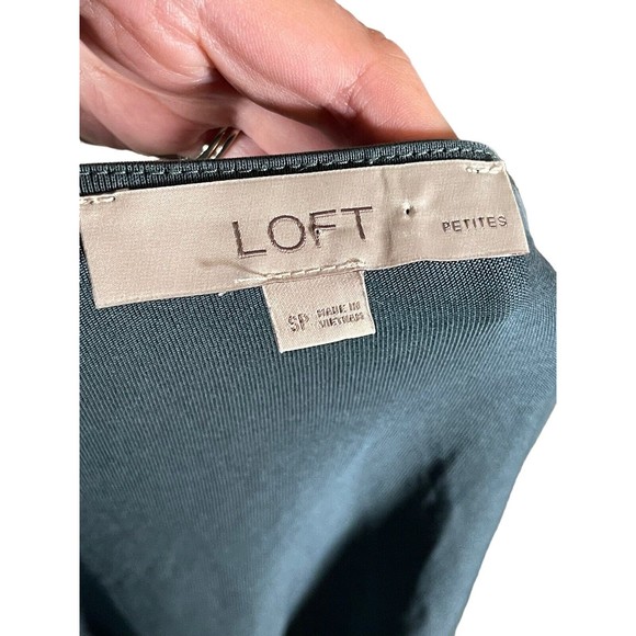 Loft Women's Teal Modal Blend V-Neck Long Sleeves Comfort True Wrap Top Size SP - Picture 3 of 7